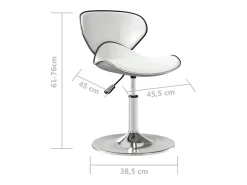 Banco|vidaxl Banco de bar couro artificial Branco
