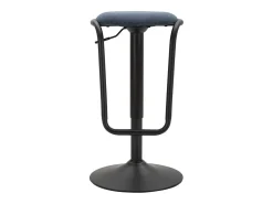 Banco* Banco De Bar Destiny Navy Com Altura Regulável Ø41x61 83 Cm Preto E Mauroferretti Azul