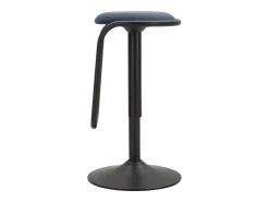 Banco* Banco De Bar Destiny Navy Com Altura Regulável Ø41x61 83 Cm Preto E Mauroferretti Azul