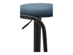 Banco* Banco De Bar Destiny Navy Com Altura Regulável Ø41x61 83 Cm Preto E Mauroferretti Azul