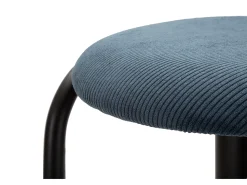 Banco* Banco De Bar Destiny Navy Com Altura Regulável Ø41x61 83 Cm Preto E Mauroferretti Azul