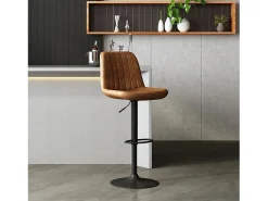 Sale Meublorama Banco de bar estilo vintage na cor conhaque. Coleção BELFAST. Castanho