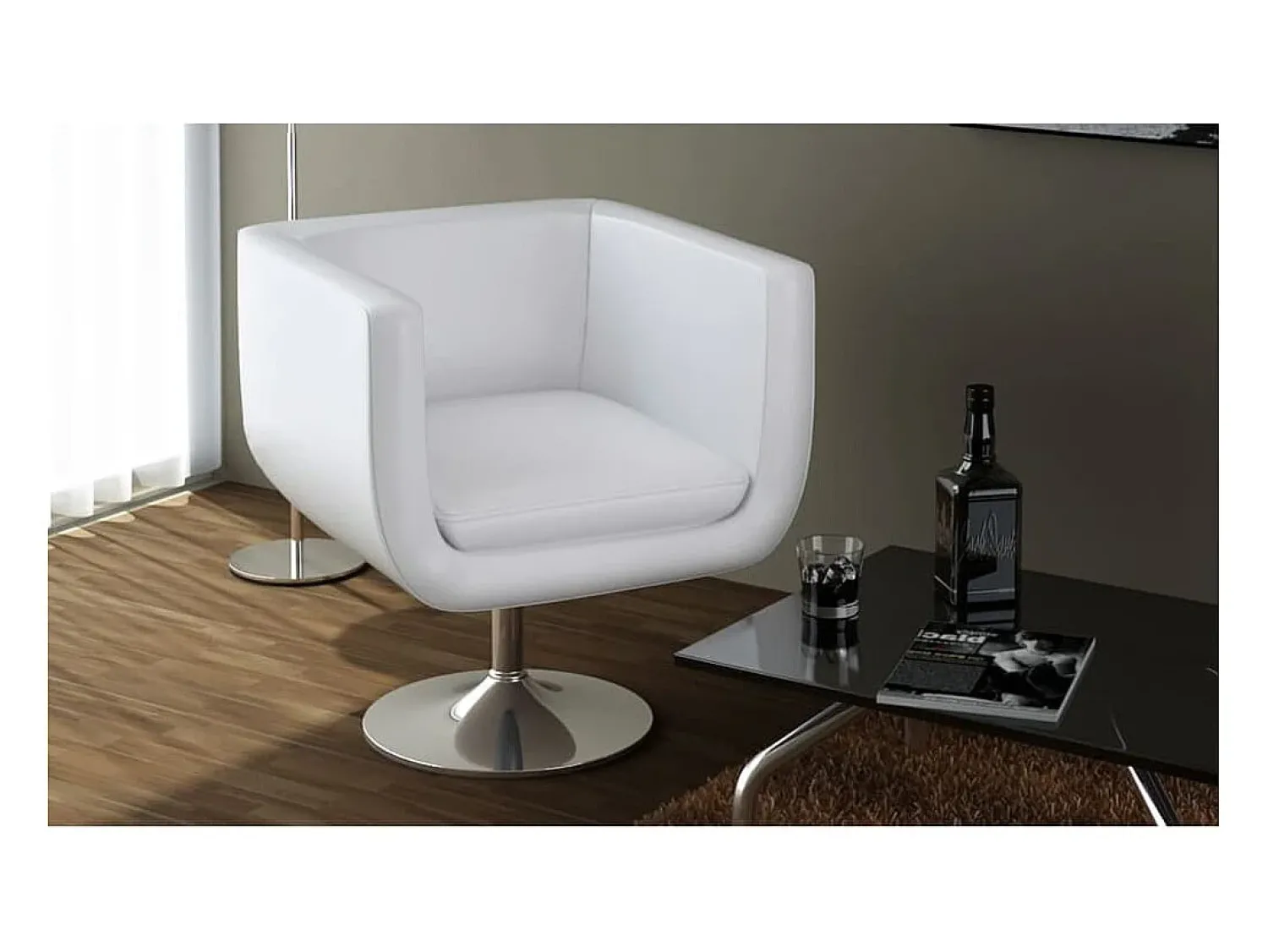 Banco de Bar Giratório couro artificial 63x59x(66.5-75.5)cm Altura Ajustável Estilo Moderno SHL629065^ Poltrona