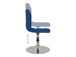 Banco|vidaxl Banco de bar giratório tecido Azul