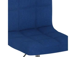 Banco|vidaxl Banco de bar giratório tecido Azul