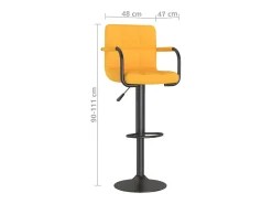 Sale vidaxl Banco de bar tecido mostarda Amarelo