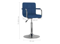 Hot vidaxl Banco de bar tecido Azul
