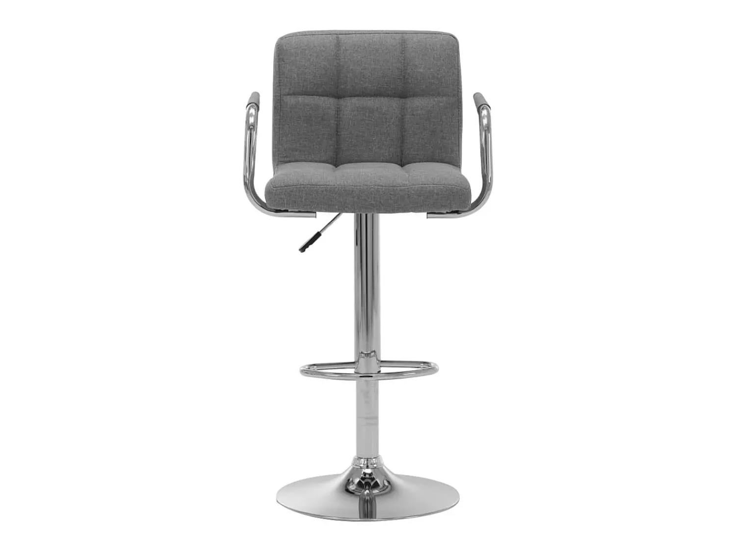 Online vidaxl Banco de bar tecido cinzento-claro Cinzento claro