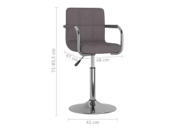 Banco*vidaxl Banco de bar tecido cinzento-acastanhado Taupe