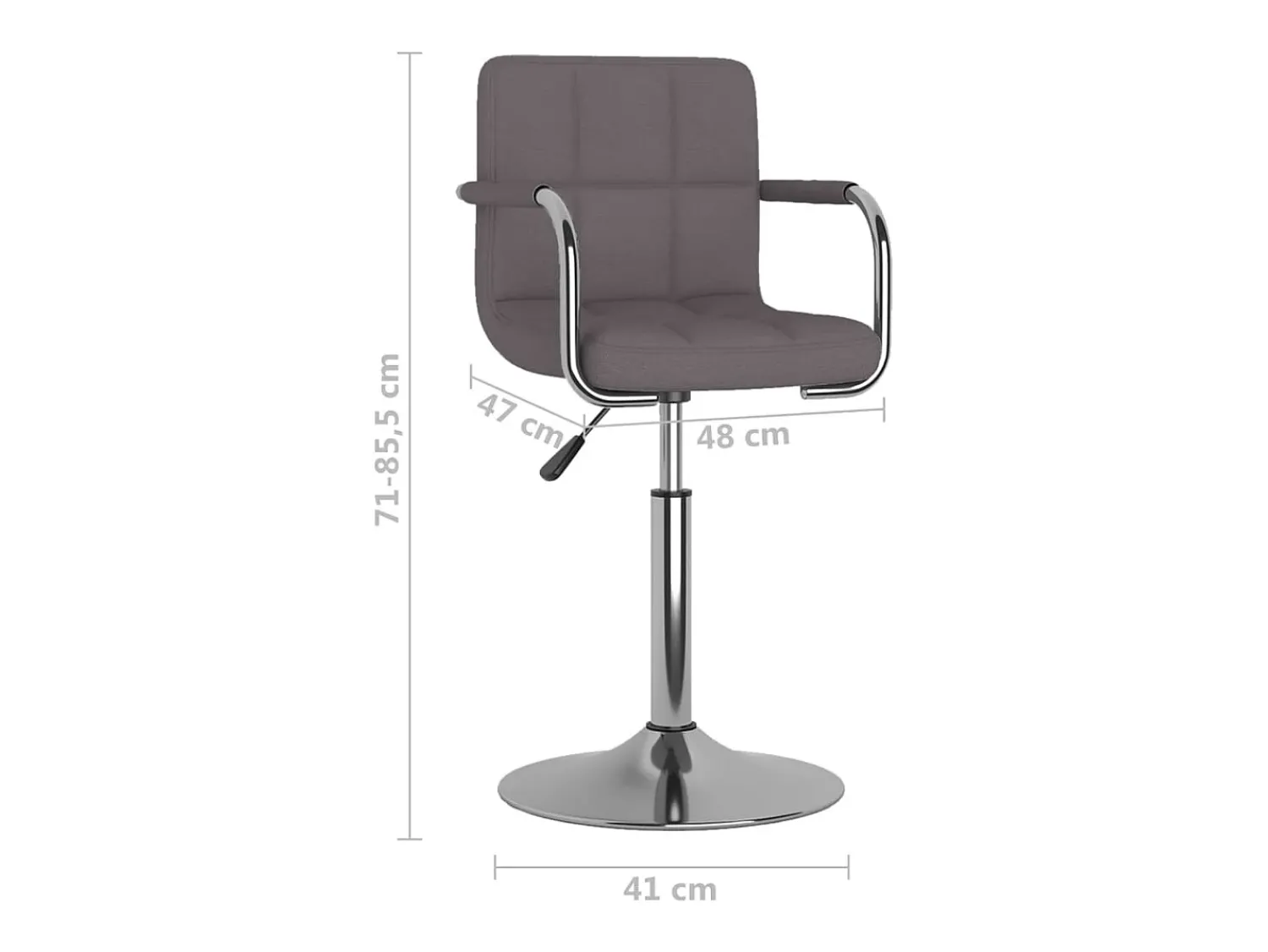 Banco*vidaxl Banco de bar tecido cinzento-acastanhado Taupe