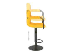 Banco*vidaxl Banco de bar veludo mostarda Amarelo
