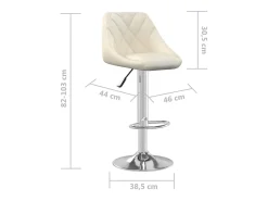 Discount vidaxl Banco de bar veludo cor Creme