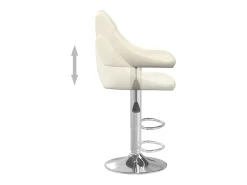 Discount vidaxl Banco de bar veludo cor Creme