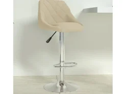 Discount vidaxl Banco de bar veludo cor Creme