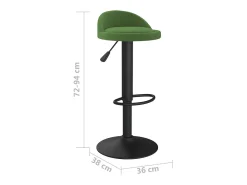 Banco|vidaxl Banco de bar veludo -escuro Verde