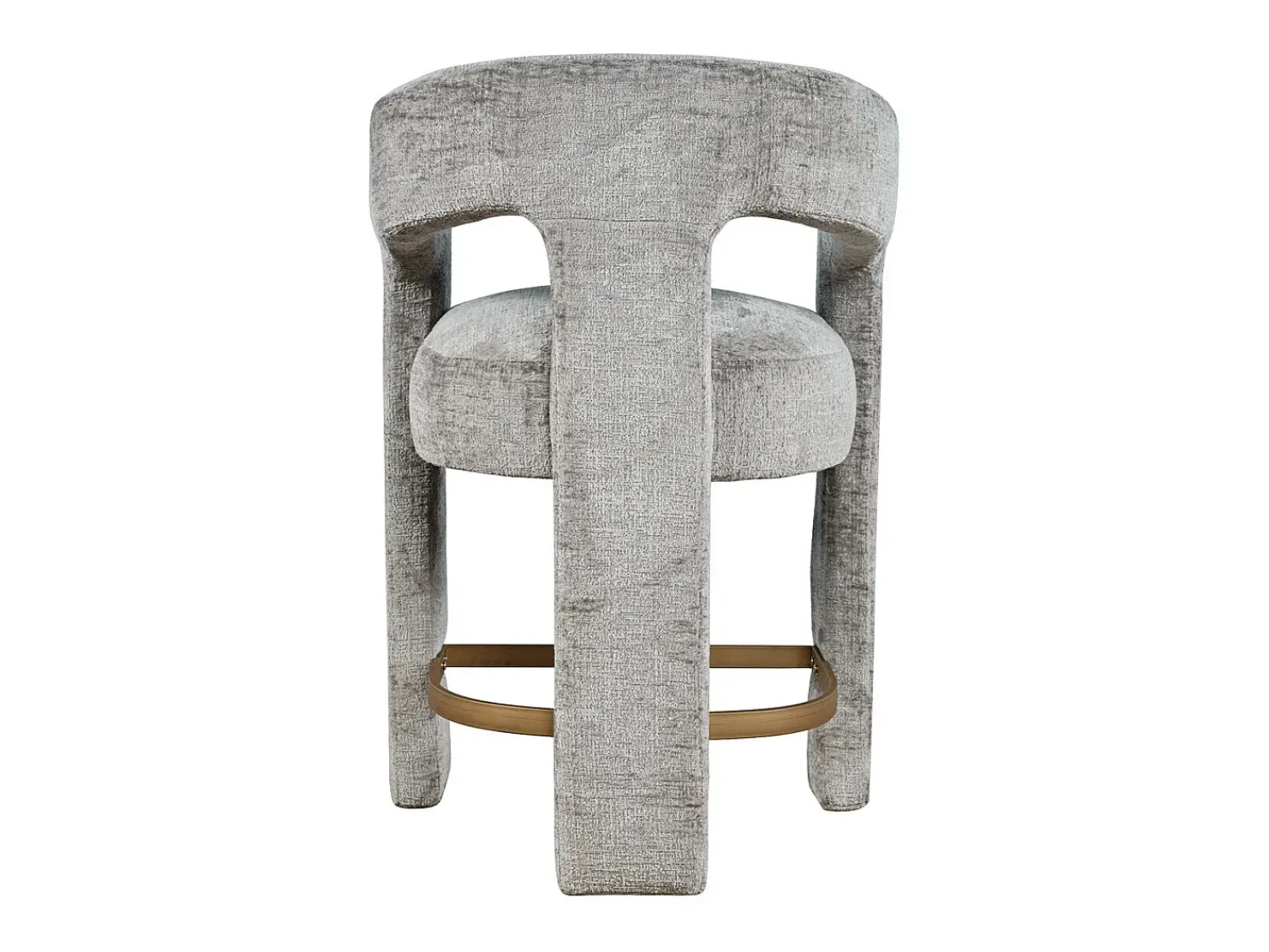 Banco de bar 61x89x57 cm cinza prateado Leith LET71HG^ Banco