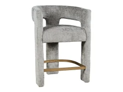 Banco de bar 61x89x57 cm cinza prateado Leith LET71HG^ Banco