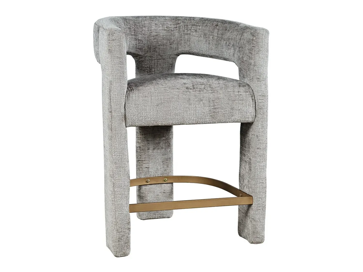 Banco de bar 61x89x57 cm cinza prateado Leith LET71HG^ Banco