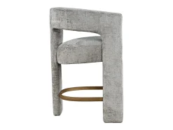 Banco de bar 61x89x57 cm cinza prateado Leith LET71HG^ Banco
