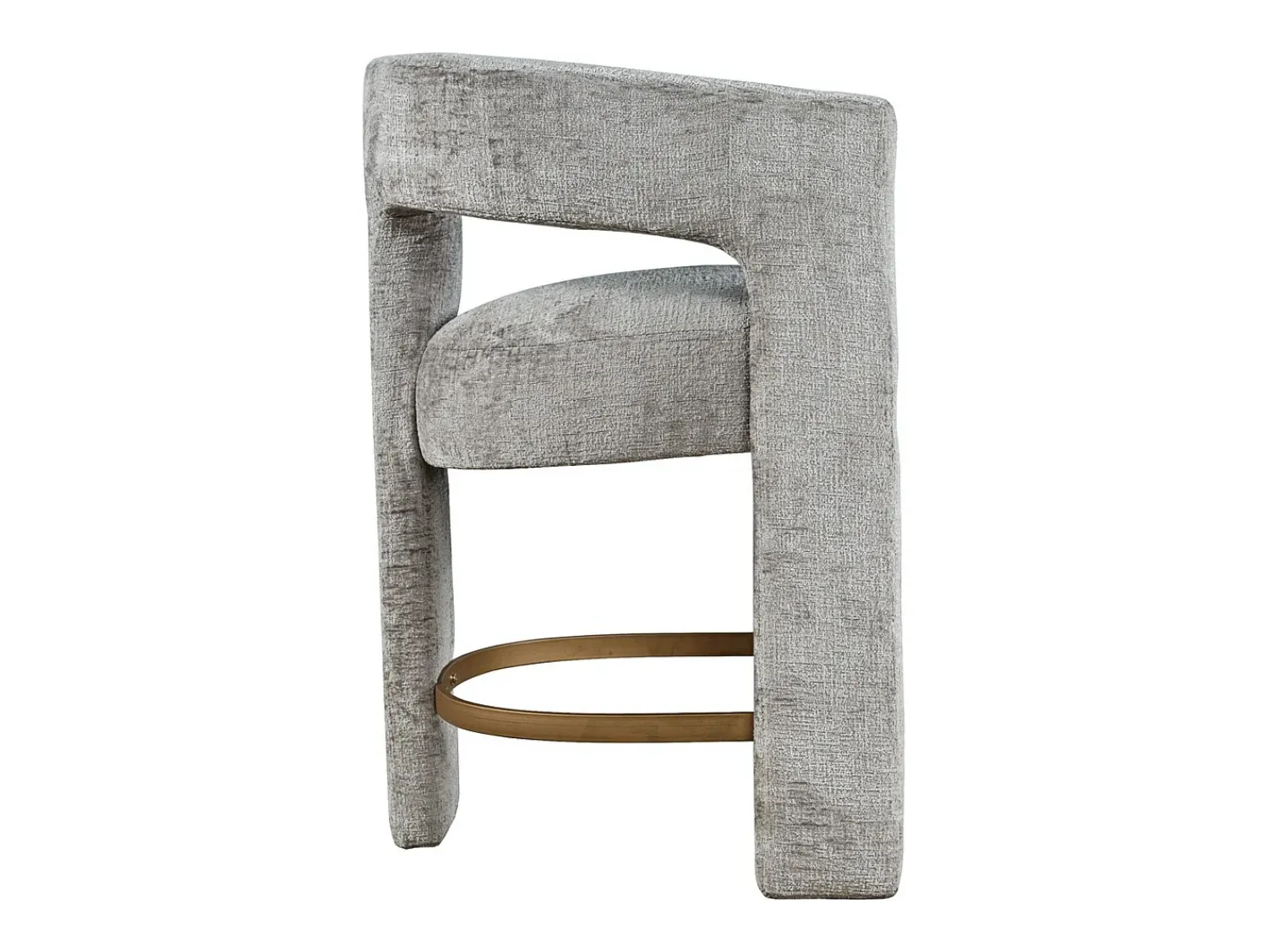 Banco de bar 61x89x57 cm cinza prateado Leith LET71HG^ Banco