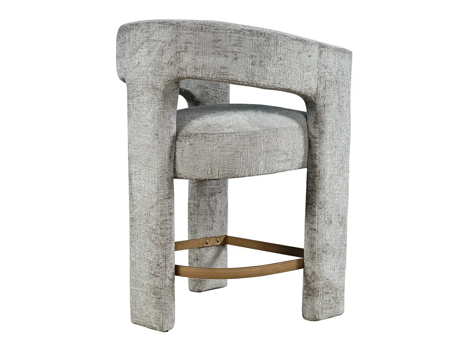 Banco de bar 61x89x57 cm cinza prateado Leith LET71HG^ Banco