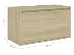 vidaxl Banco de corredor 80x40x45 cm derivados madeira carvalho sonoma^ Móvel De Arrumação|Sapateira
