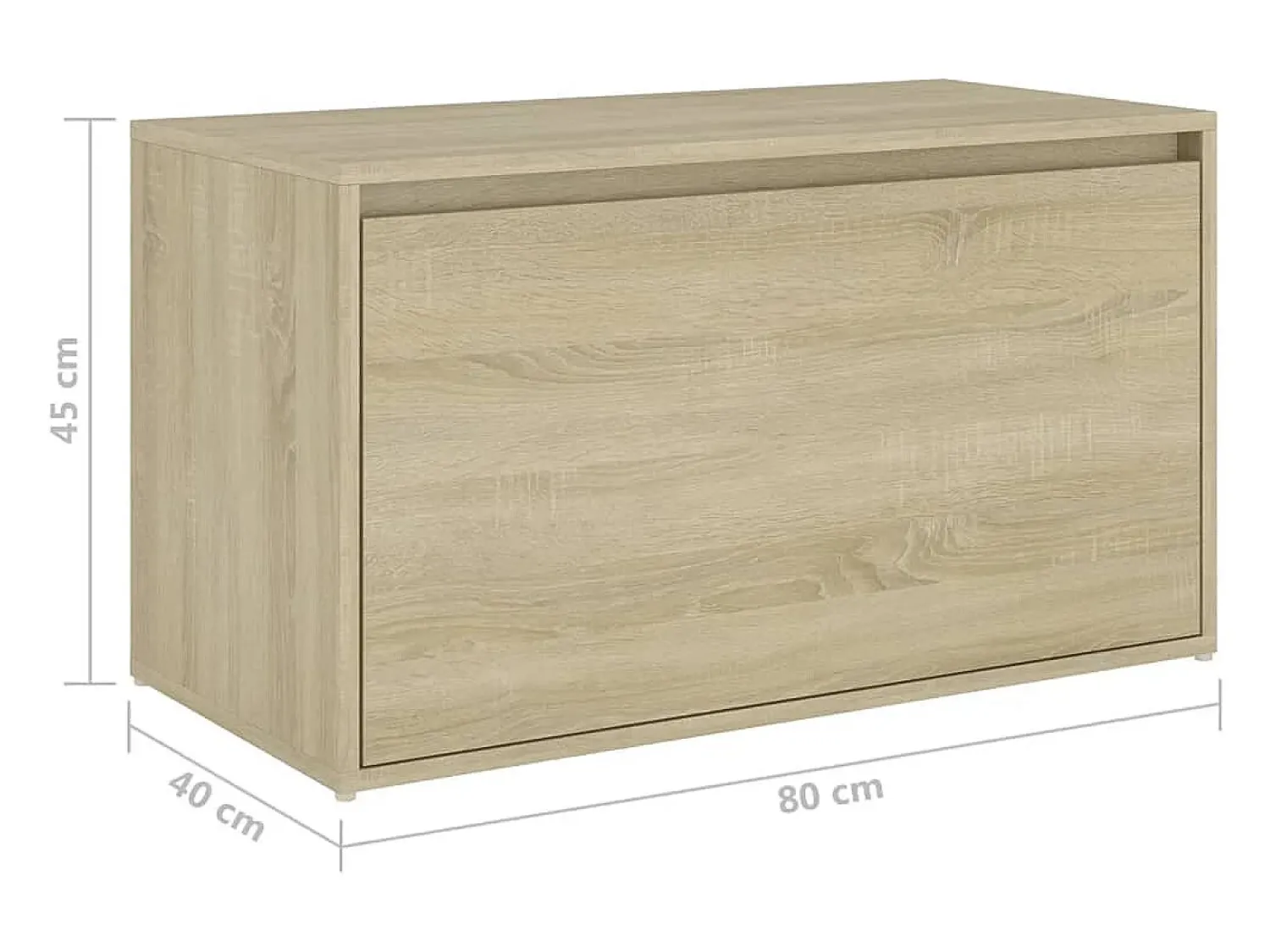 vidaxl Banco de corredor 80x40x45 cm derivados madeira carvalho sonoma^ Móvel De Arrumação|Sapateira