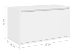 Móvel De Arrumação|Sapateira|vidaxl Banco de corredor 80x40x45 cm derivados de madeira Branco