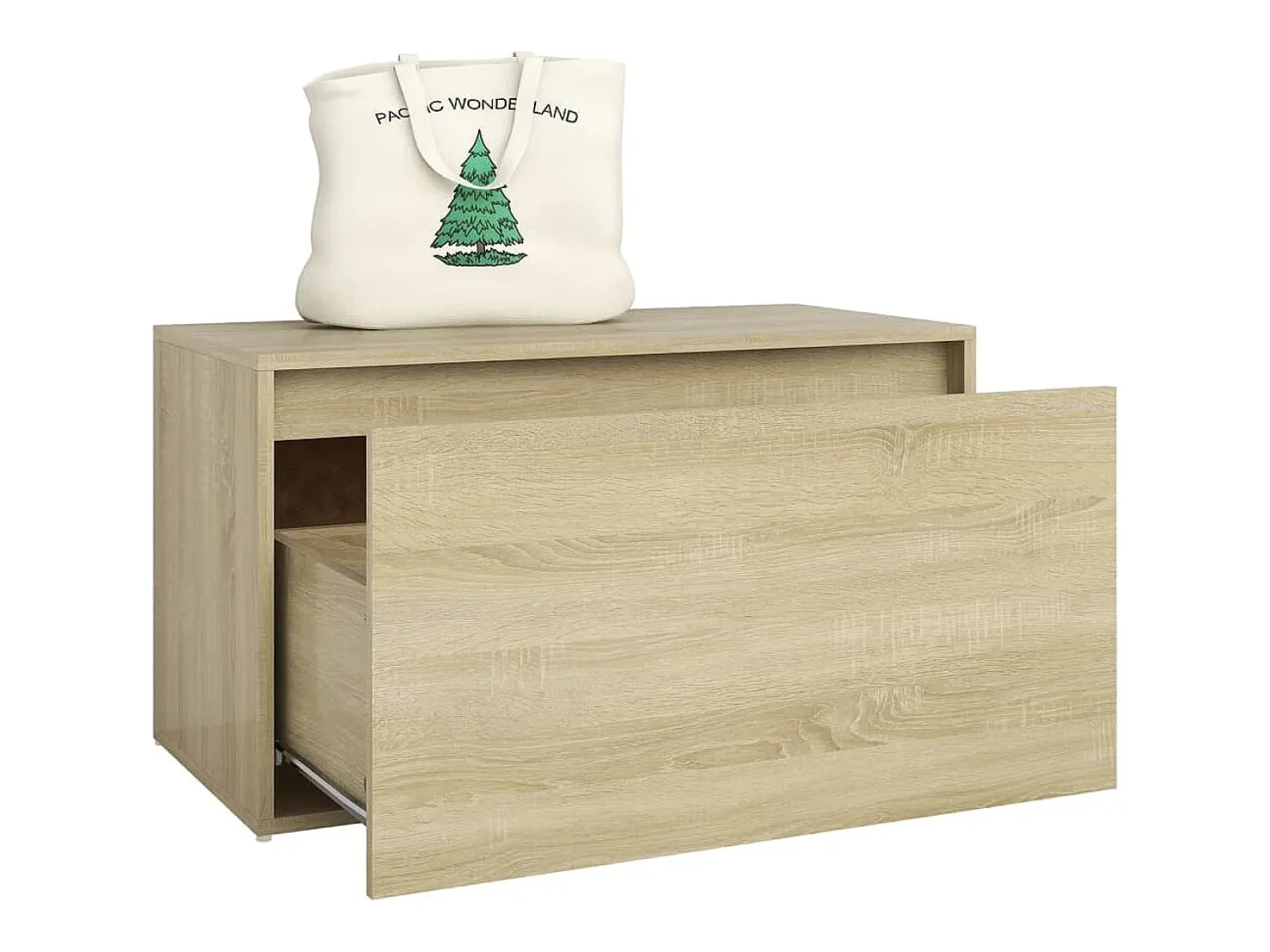 Banco de corredor 80x40x45 cm derivados madeira carvalho sonoma PT432533^ Móvel De Arrumação|Sapateira