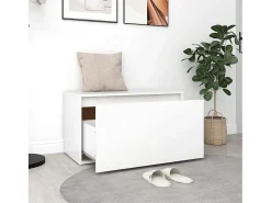 Outlet Banco de corredor 80x40x45 cm derivados de madeira PT147228 Branco