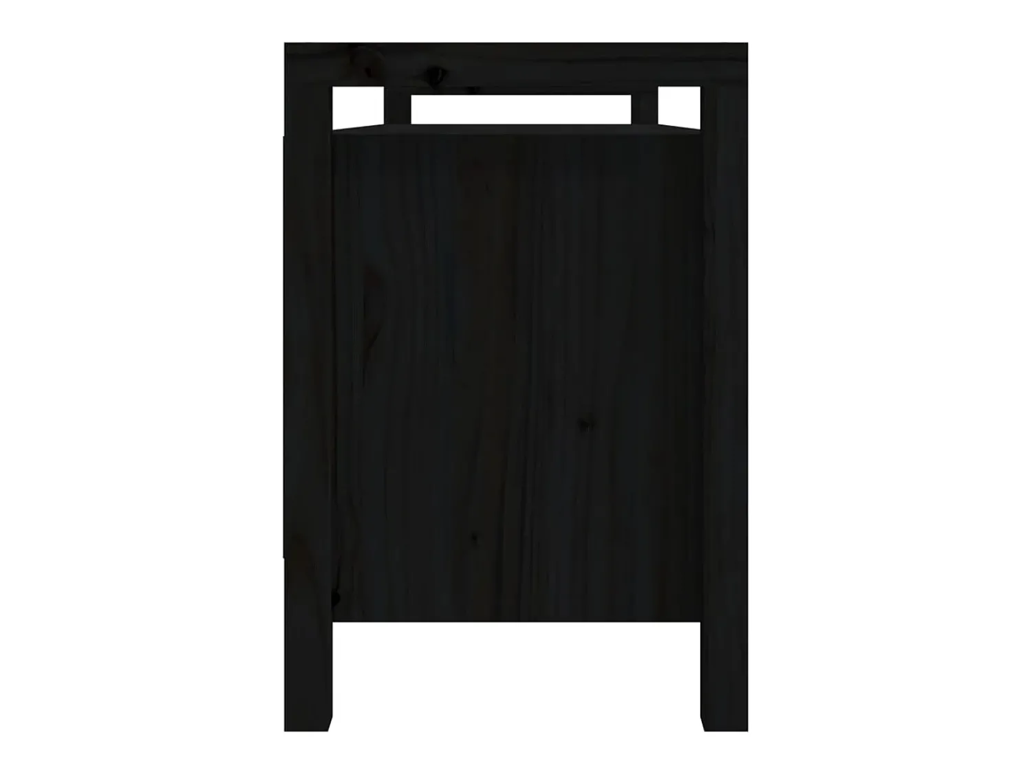Móvel De Arrumação|Sapateira* Banco de corredor 110x40x60 cm madeira de pinho maciça PT809290 Preto