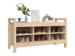 Móvel De Arrumação|Sapateira*vidaxl Banco de corredor 110x40x60 cm madeira de pinho maciça Castanho