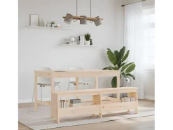 Móvel De Arrumação|Sapateira| Banco de corredor 160x28x45 cm madeira de pinho maciça PT757892 Castanho