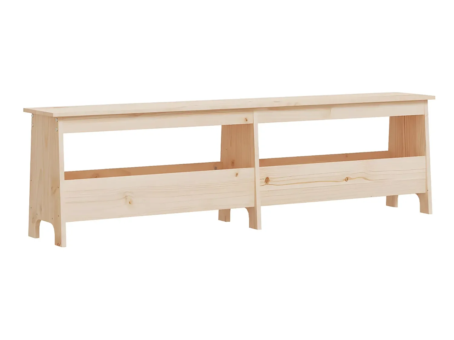 Móvel De Arrumação|Sapateira| Banco de corredor 160x28x45 cm madeira de pinho maciça PT757892 Castanho
