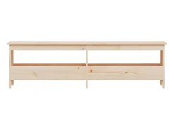 Móvel De Arrumação|Sapateira| Banco de corredor 160x28x45 cm madeira de pinho maciça PT757892 Castanho