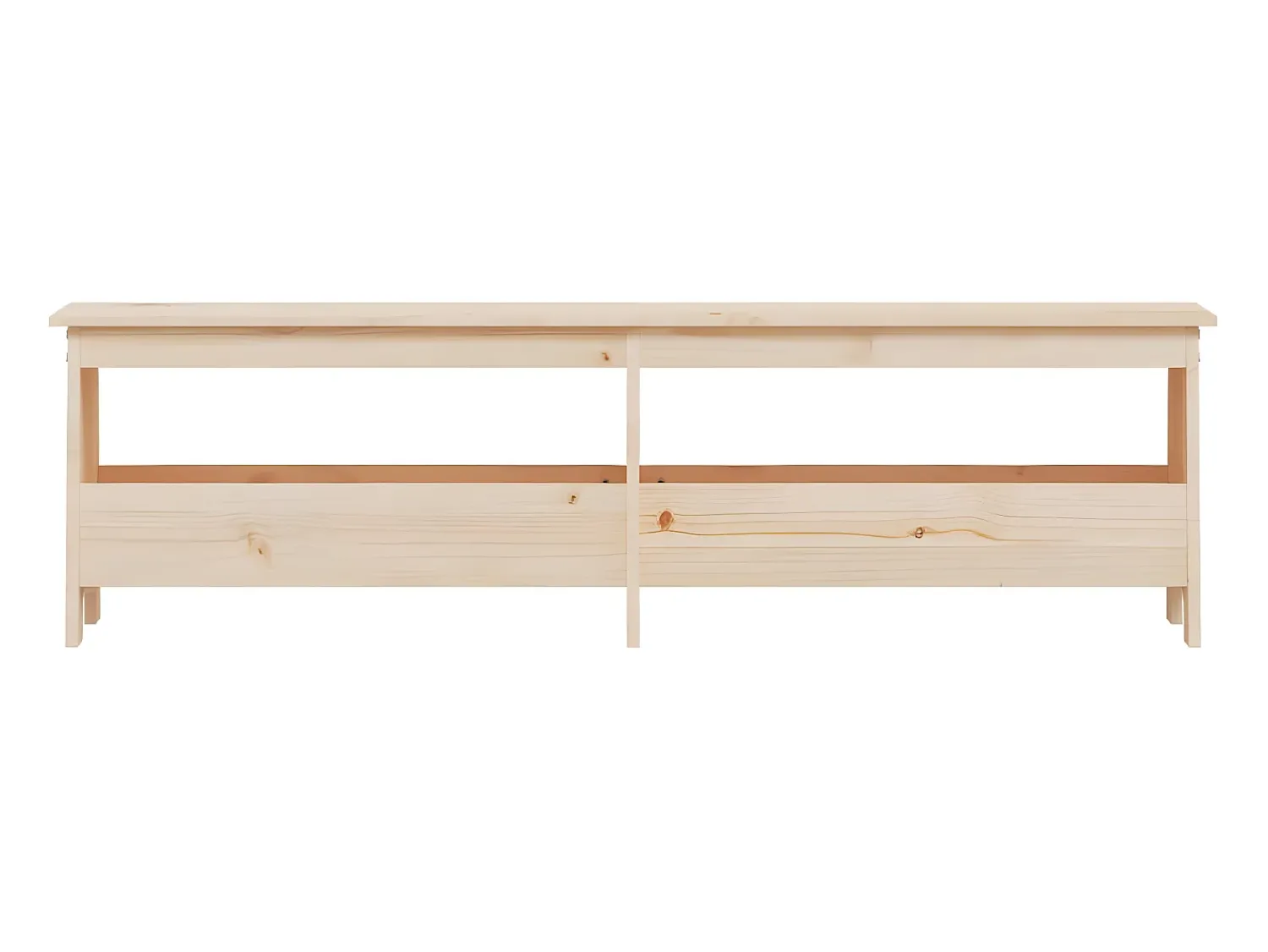 Móvel De Arrumação|Sapateira| Banco de corredor 160x28x45 cm madeira de pinho maciça PT757892 Castanho