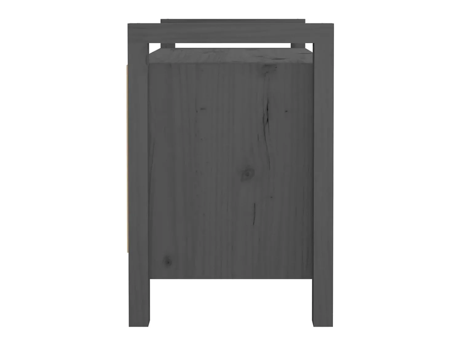 Móvel De Arrumação|Sapateira* Banco de corredor 80x40x60 cm madeira de pinho maciça PT305208 Cinzento