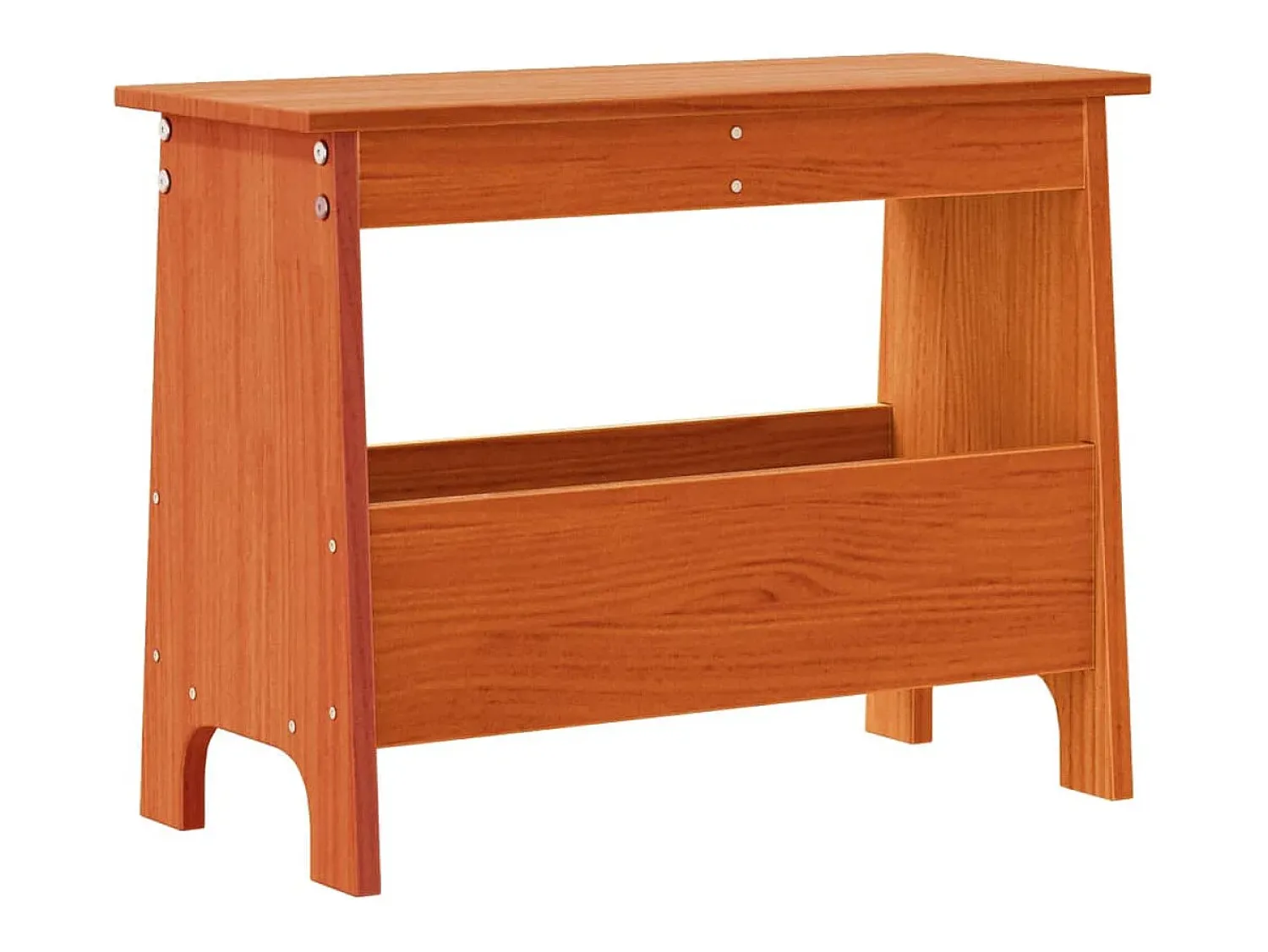 vidaxl Banco de corredor 60x28x45 cm pinho maciço castanho cera Natural claro