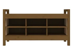 New Banco de corredor 110x40x60 cm pinho maciço mel PT723669 Castanho