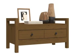 vidaxl Banco de corredor 80x40x43 cm pinho maciço castanho mel^ Móvel De Arrumação|Sapateira