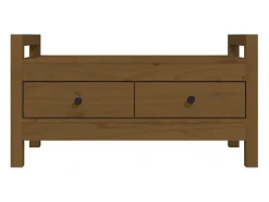 vidaxl Banco de corredor 80x40x43 cm pinho maciço castanho mel^ Móvel De Arrumação|Sapateira