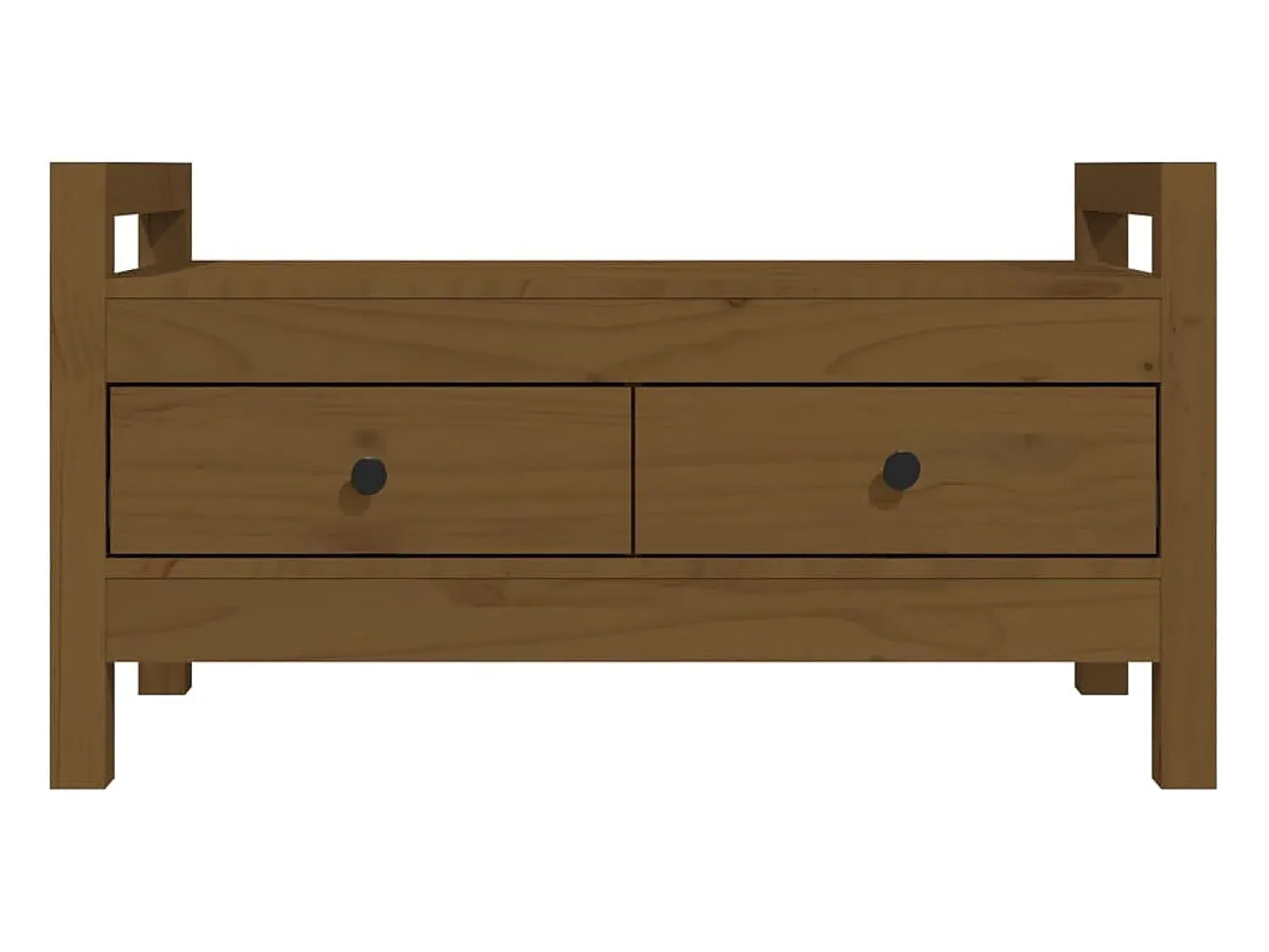 Móvel De Arrumação|Sapateira* Banco de corredor 80x40x43 cm pinho maciço mel PT281159 Castanho