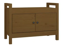 Sale vidaxl Banco de corredor 80x40x60 cm pinho maciço castanho mel Natural claro