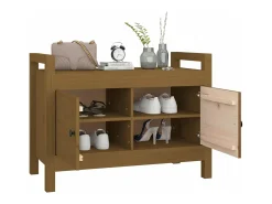Sale vidaxl Banco de corredor 80x40x60 cm pinho maciço castanho mel Natural claro