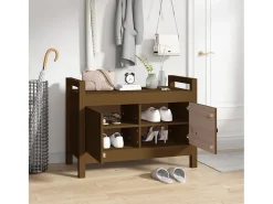 Sale vidaxl Banco de corredor 80x40x60 cm pinho maciço castanho mel Natural claro