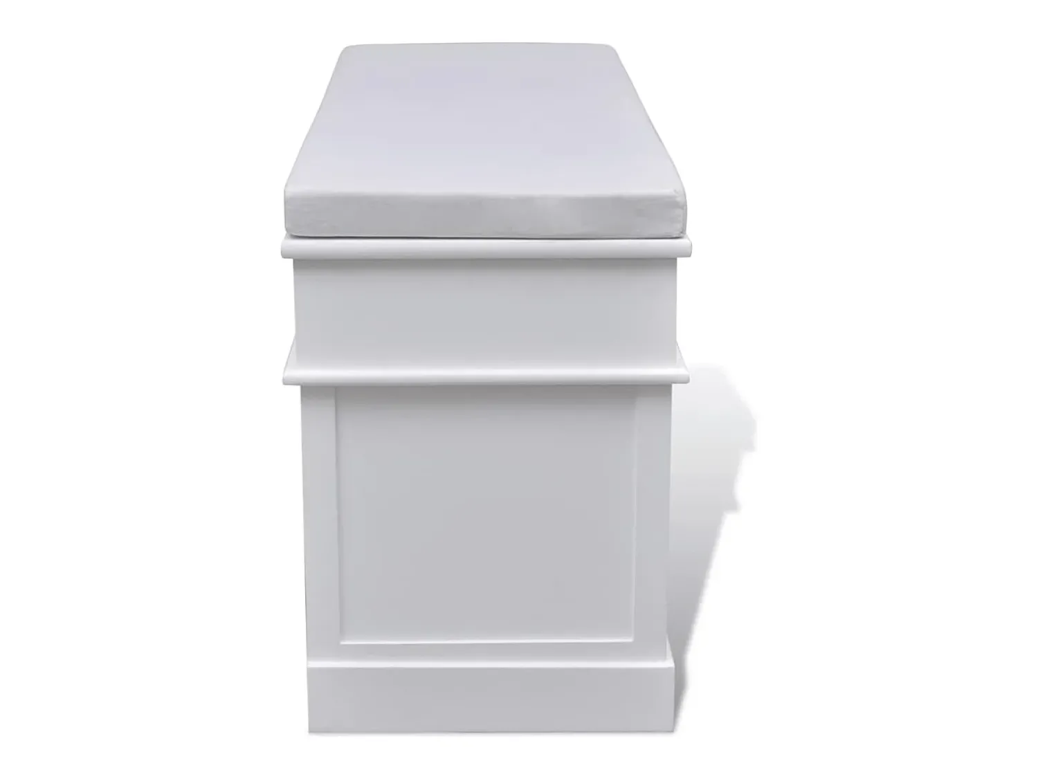 Móvel De Arrumação|Sapateira* Banco de Entrada Acolchoada com Baú com 2 Gavetas e 3 Cestos PT580762 Branco