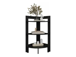 Mesa De Apoio|TuHome Banco de melamina Riga com 3 prateleiras, , 80.6 cm X 38.8 cm X 38.8 cm Preto