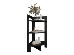 Mesa De Apoio|TuHome Banco de melamina Riga com 3 prateleiras, , 80.6 cm X 38.8 cm X 38.8 cm Preto