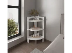 TuHome Banco de melamina Riga com 3 prateleiras , , 80.6 cm X 38.8 cm X 38.8 cm^ Mesa De Apoio