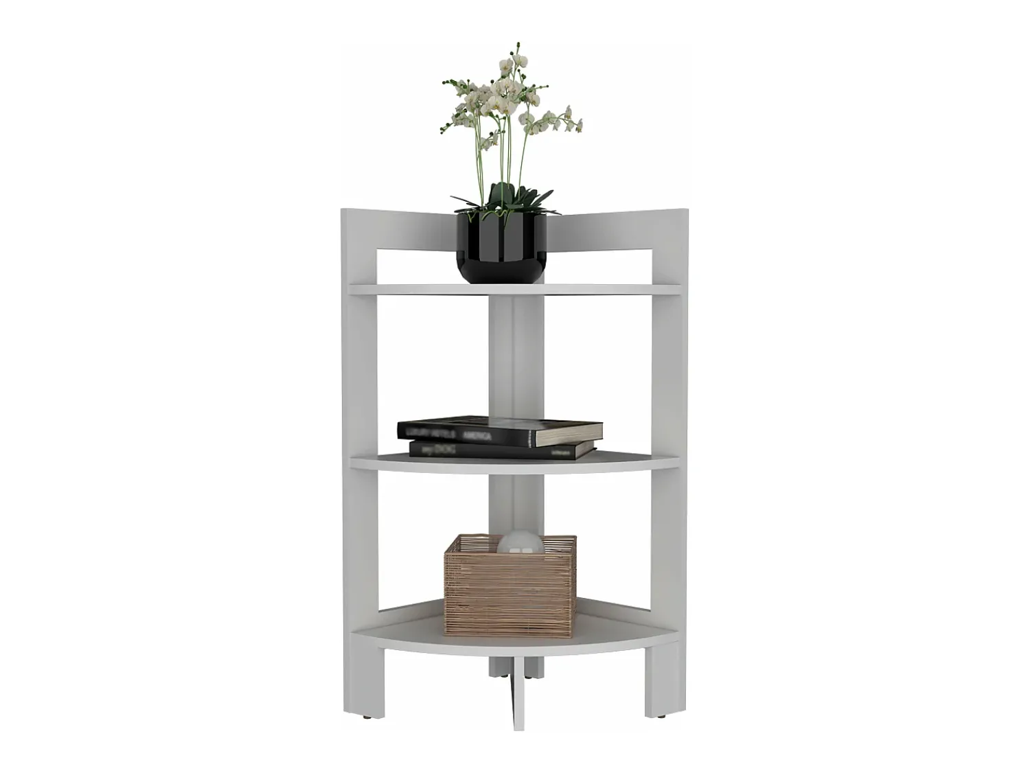 TuHome Banco de melamina Riga com 3 prateleiras , , 80.6 cm X 38.8 cm X 38.8 cm^ Mesa De Apoio